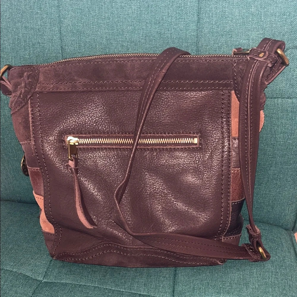 The Sak Leather Patchwork Shoulder Bag